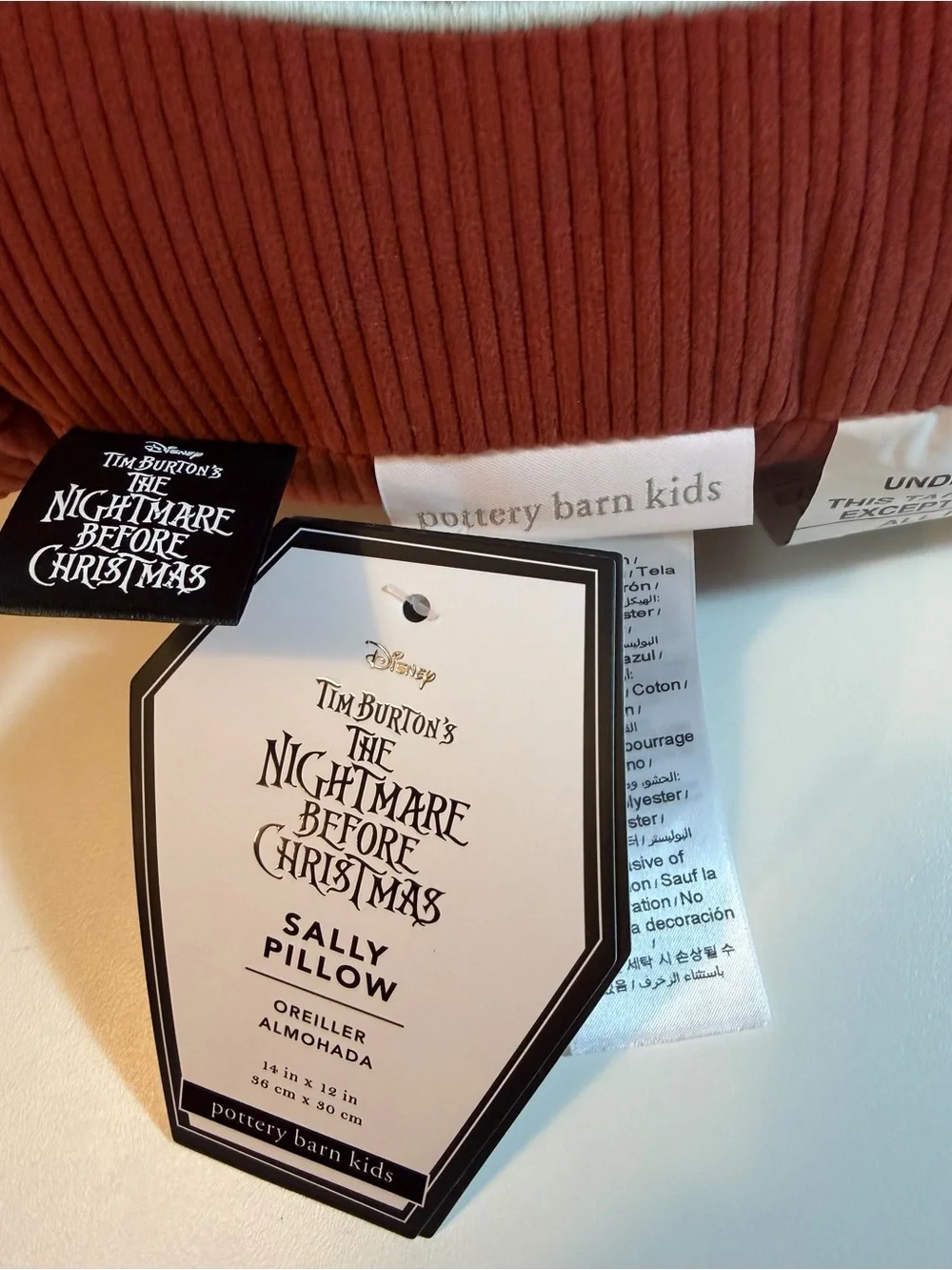 NWT Pottery Barn Kids Disney The Nightmare Before Christmas Sally Shaped Pillow
